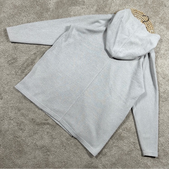 Free People Long Sleeve Hooded Sweater Cardigan Oversized in Light Gray XS/S - Picture 6 of 16